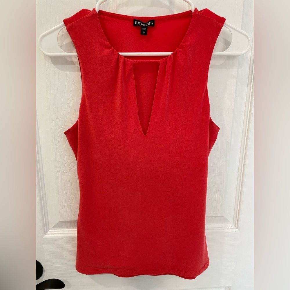 Express Keyhole Neckline Professional Salmon Orange Tank Top Women’s Size XS